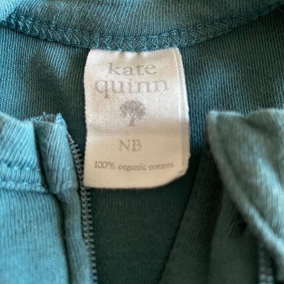 Kate Quinn Solid Teal Footed Sleeper/Romper Newborn - Picture 3 of 8